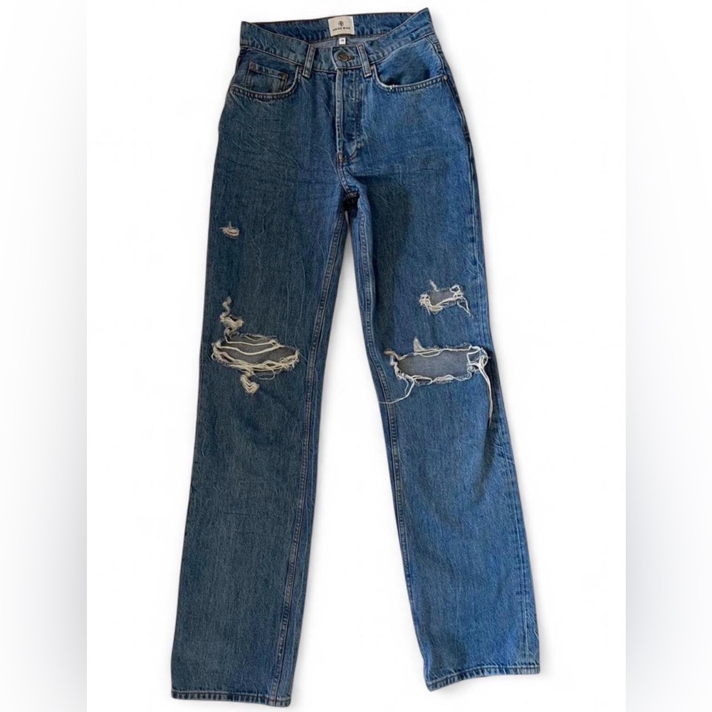 Anine Bing Gio Jean Distressed Size 23
Classic High Rise Distressed Blue Jeans